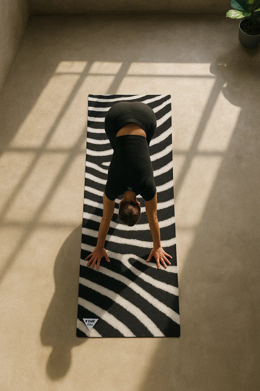 Zebra Stripe Eco-Friendly Yoga Mat – 6mm Cushioned, Non-Slip | Yune
