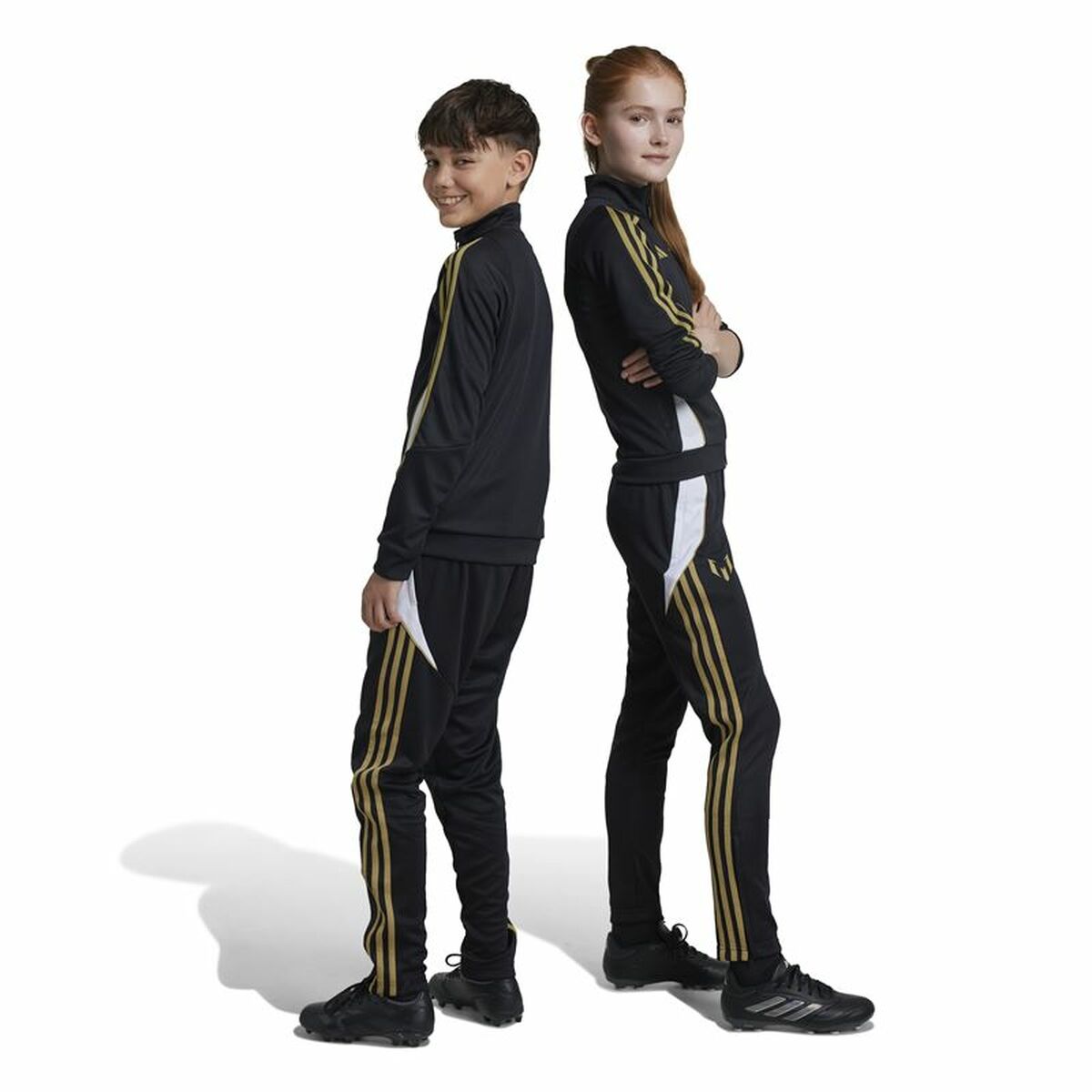 Long Sports Trousers Adidas Messi Infantil Black