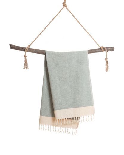 MANOLIA Beach Towel, Turkish Bath Hammam Towel, Spa & Sauna Towel - Turquoise-3