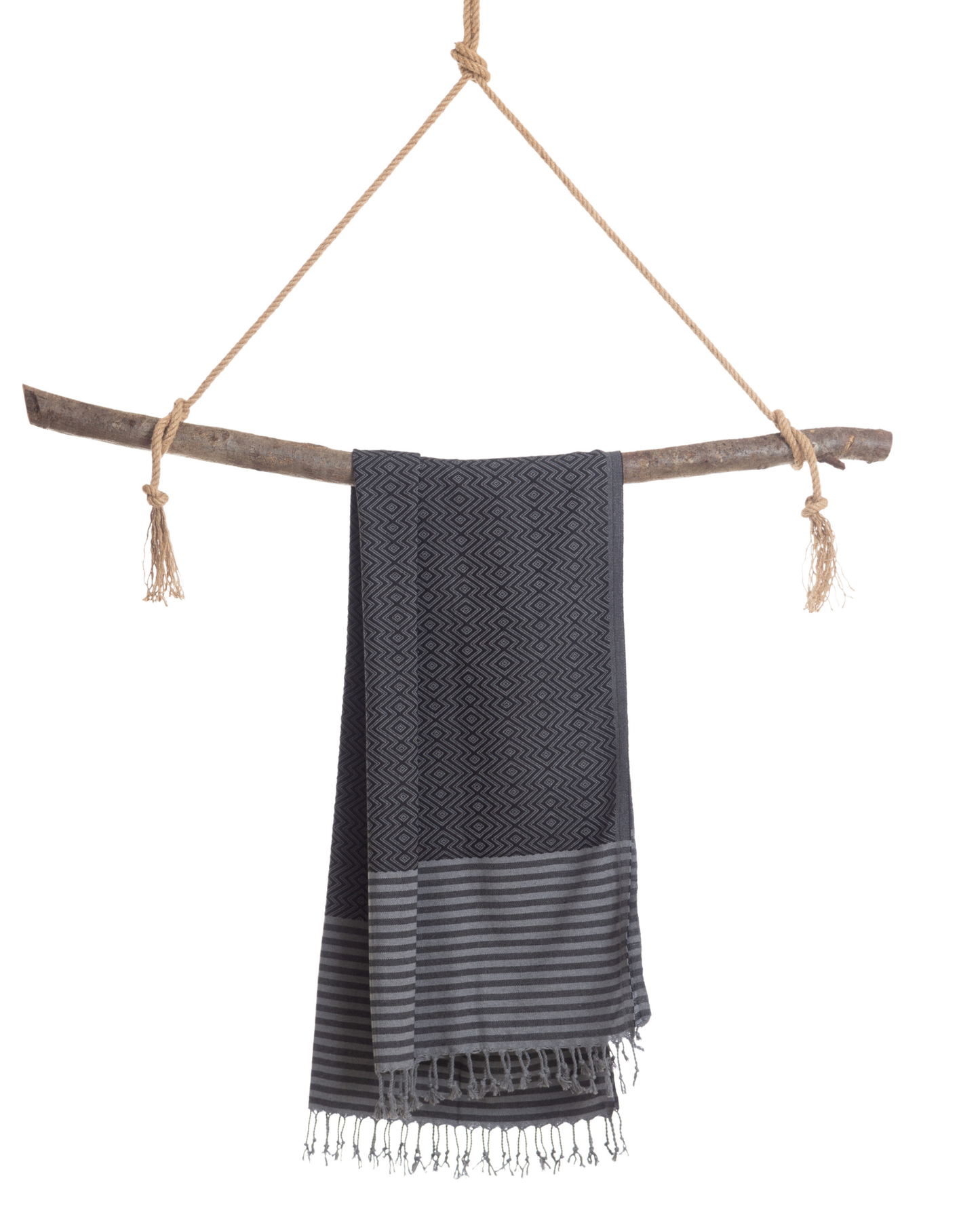 SAHARA Hammam Beach Towel, Spa Sauna Towel - Black-3