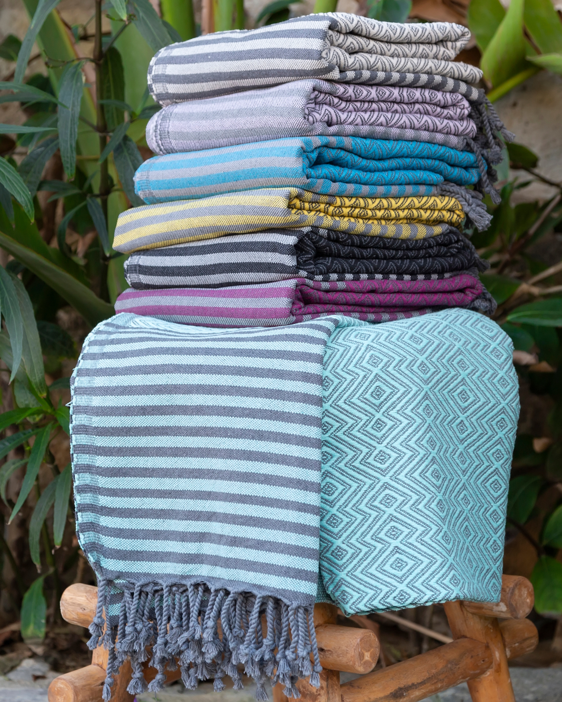 SAHARA Hammam Beach Towel, Spa Sauna Towel - Black-4